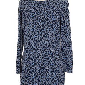 Talbots Blue leopard print dress